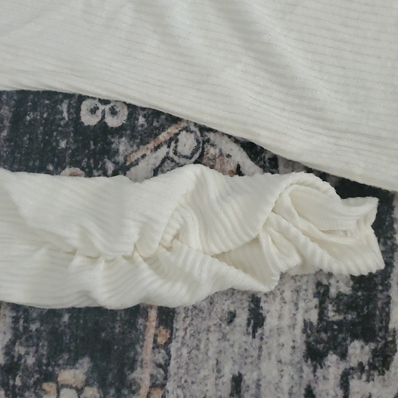 Free People Cozy Up With Me Ivory River Long Sleeve Bodysuit - Picture 4 of 5